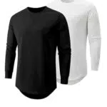 Wayleb Langarmshirt Herren Baumwolle Longsleeve Casual T-Shirt Regular Fit