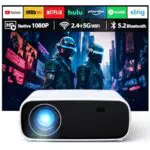 Wielio Beamer 269A-07221 Full HD 1080P mit 4K Unterstützung für Zuhause