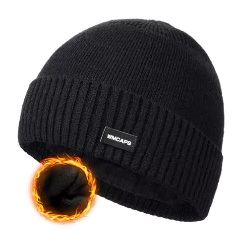 Wmcaps Beanie Mütze für Herren – warme Winter-Strickmütze mit Futter, ideal für Outdoor