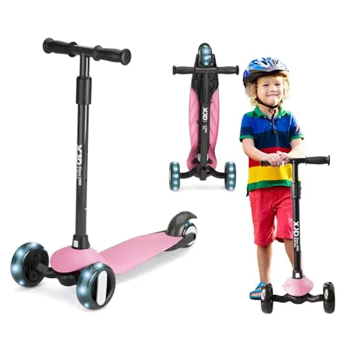 XJD Kinderroller für Kinder von 2-8 Jahren mit LED Rädern und verstellbarem Lenker