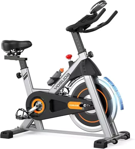 YOSUDA Magnetischer Heimtrainer Ergometer – Leises Fitness Bike mit LCD & Tablet-Halter