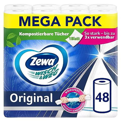 Zewa Wisch&Weg Original Mega Pack – Küchenpapier für hygienische Sauberkeit