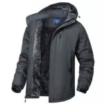Zoofly Herren Winterjacke Wasserdicht Winddicht Softshelljacke mit Kapuze