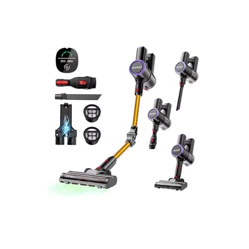 Zynet S9 Akku Staubsauger kabellos mit Knickrohr und Wandladestation