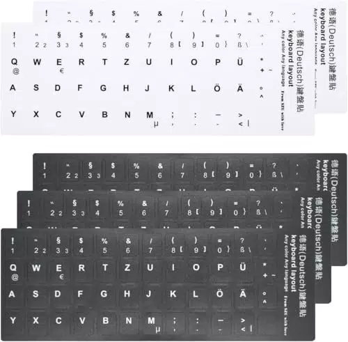 Tastaturaufkleber Deutsch Ersatz für Laptop und Standard Tastatur