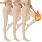AKKQHH Thermo Strumpfhose Damen Fleece Leggings Warm Winter Pantyhose
