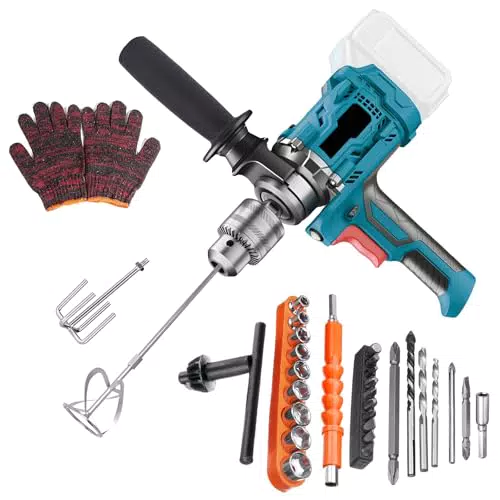 Akku Farbmörtelrührer 1100W Kompatibel mit 18V/21V Ohne Akku Für Zement und Mörtel