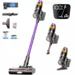 Kabelloser Akku Staubsauger mit OLED-Display, 8-fach Filter, ideal für Tierhaare