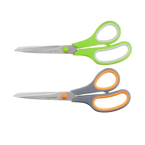 Amazon Basics Mehrzweck-Büroschere aus Edelstahl mit komfortablem Griff