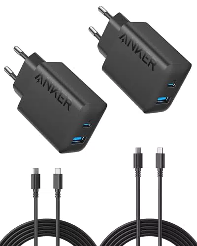 Anker USB C Ladegerät 20W für iPhone 16, iPad und mehr mit USB C Kabel