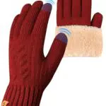 ARFNKIM Damen Winterhandschuhe mit Fleecefutter und Touchscreen-Funktion
