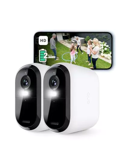 Arlo Essential 2 HD XL Überwachungskamera WLAN kabellos mit 1080p und Nachtsicht