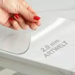 Artwelt Tischschutzfolie Transparent 2.0mm – Wasserdicht und Abwaschbar