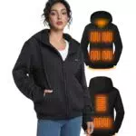 Beheizbarer Hoodie mit 12V Akku – Kapuzenpullover mit 6 Heizzonen für Outdoor