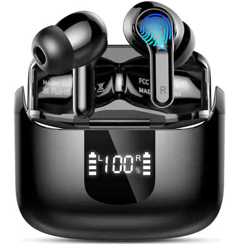 Bluetooth Kopfhörer Kabellos mit Noise Cancelling, 3D Stereo Bass, IPX7, USB-C