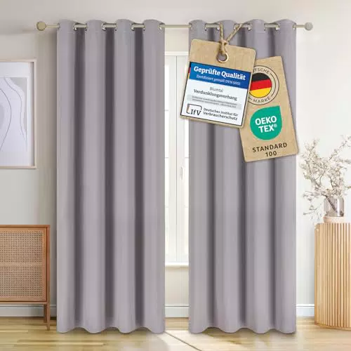 Blumtal Verdunklungsvorhang – Thermovorhang mit Ösen, blickdicht & lärmschützend