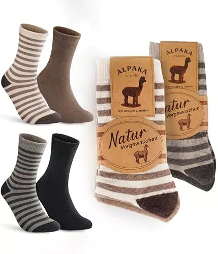 Bobelle Wear Alpaka Socken Herren Damen Wollsocken Warme Flauschige Thermosocken