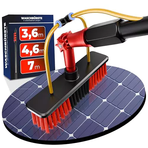 BoomDing Teleskop Waschbürste - 4,6 m Aluminium für Wintergarten und PV-Anlagen Reinigung