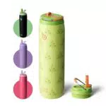 bottlebottle Isolierte Edelstahl Wasserflasche mit Strohhalm und Griff, BPA-frei