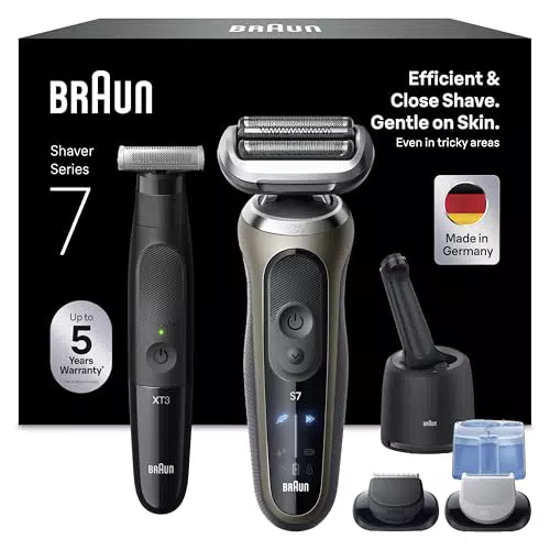 Braun Series 7 Elektrorasierer für Herren, Nass- und Trockenrasur, 72-C7650cc