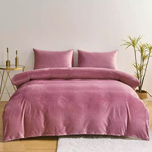 Chanyuan Warm Plüsch Bettwäsche Set aus Coral Fleece mit Cashmere Touch