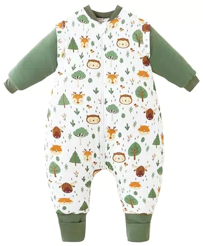 Chilsuessy Baby Winterschlafsack mit Füßen, Ganzjahresschlafsack, abnehmbare Ärmel
