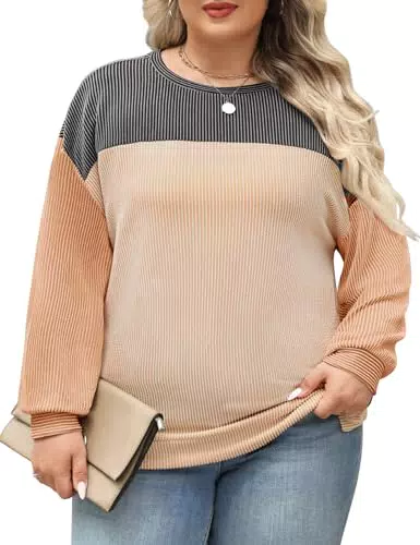 CMTOP Sweatshirt Damen Pullover Herbst Winter Casual Rundhals Langarm Oberteil