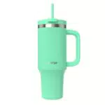 Contigo Thermosflasche mit Henkel und Strohhalm, Edelstahl, isolierte Trinkflasche