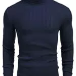 COOFANDY Herren Rollkragenpullover Feinstrick Slim Fit Basic Strickpullover