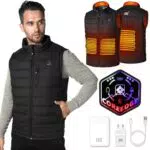 COREEDGE Beheizbare Weste für Herren mit Powerbank und 4 Heizbereichen