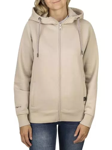 DENIMFY Sweatjacke Damen mit Kapuze DFClara Regular Fit mit Reißverschluss