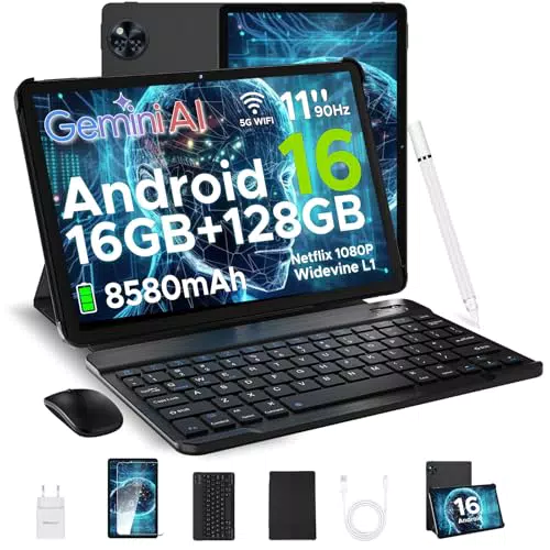 DOOGEE U11 Tablet Android, 11 Zoll, 16GB+128GB, Octa-Core, 90Hz Display, Set