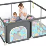 Dripex Laufstall Baby mit atmungsaktivem Netz und robustem 210D Oxford Gewebe