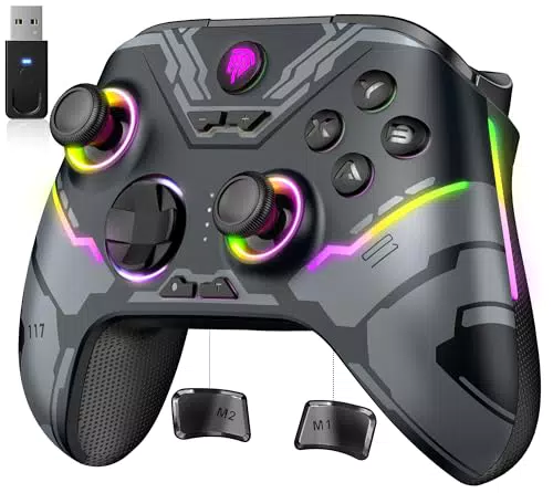 EasySMX X15 Wireless Gaming Controller mit RGB, Hall Joystick & Bluetooth für PC/Switch