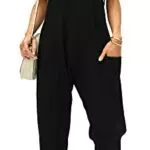 Latzhose Damen Arbeitshose Sommer Overall Jumpsuit Ärmellos mit Großen Taschen