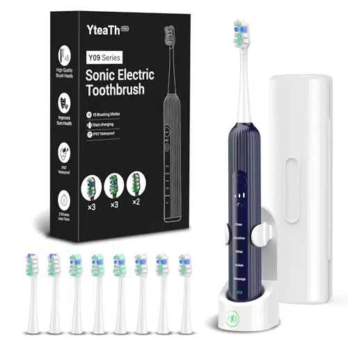 Elektrische Schallzahnbürste für Erwachsene und Kinder mit 5 Putzmodi und Timer