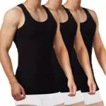 FALARY Herren Tank Top aus gekämmter Feinripp Baumwolle