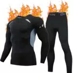 FORVEVO Thermounterwäsche Herren Winter Skiunterwäsche mit Innenfleece Set