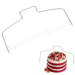 Generisch Tortenbodenschneider aus Edelstahl, Höhenverstellbarer Kuchenschneider