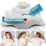 Glückstoff® Orthopädisches Nackenstützkissen aus Memory Foam für alle Schlaftypen