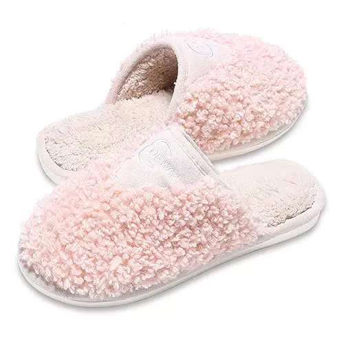 GOEWY Hausschuhe Damen und Herren - Rutschfeste Plüsch Pantoffeln mit Memory Foam