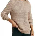 GRACE KARIN Damen Strickpullover Langarm Stehkragen Elegant für Herbst und Winter