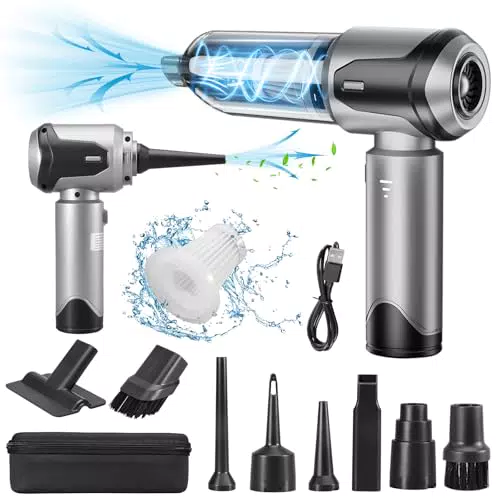 Grixz Handstaubsauger Akku – Kabelloser Autostaubsauger mit bürstenlosem Motor