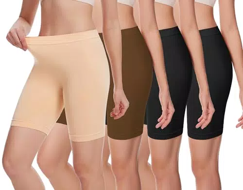 HBselect Damen Leggings Radlerhose Blickdicht aus Baumwolle für Sport und Yoga