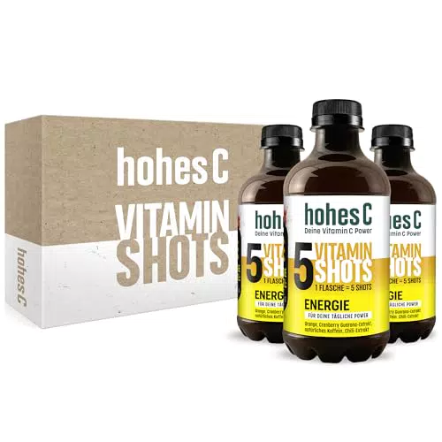 hohes C Vitamin Shots Energie – Täglicher Energieschub mit Guarana & Chili, vegan