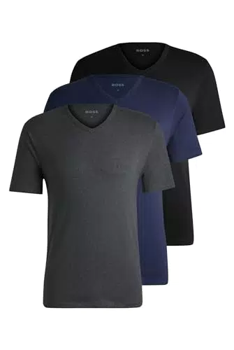 HUGO BOSS Herren T-Shirt V-Neck 3-Pack - Stilvolle Basic-Shirts für Männer