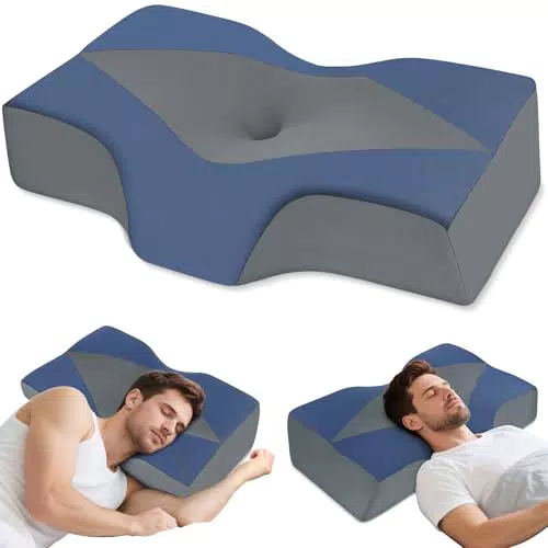 Hydomi Memory Foam Orthopädisches Kissen: Ergonomisches Kopfkissen für Nackenschmerzen-Nackenkissen Kopfkissen- Antischnarchkissen für Seiten