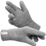 Indicode Unisex Jason Fleece Handschuhe | Herren & Damen | Grau