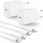 iPhone USB C Schnellladegerät 20W mit USB C Kabel 2m für iPhone 17/16/15/iPad Pro
