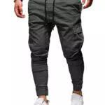 JACKETOWN Herren Chino Cargohose Baumwolle Jogginghose mit Taschen und Kordelzug